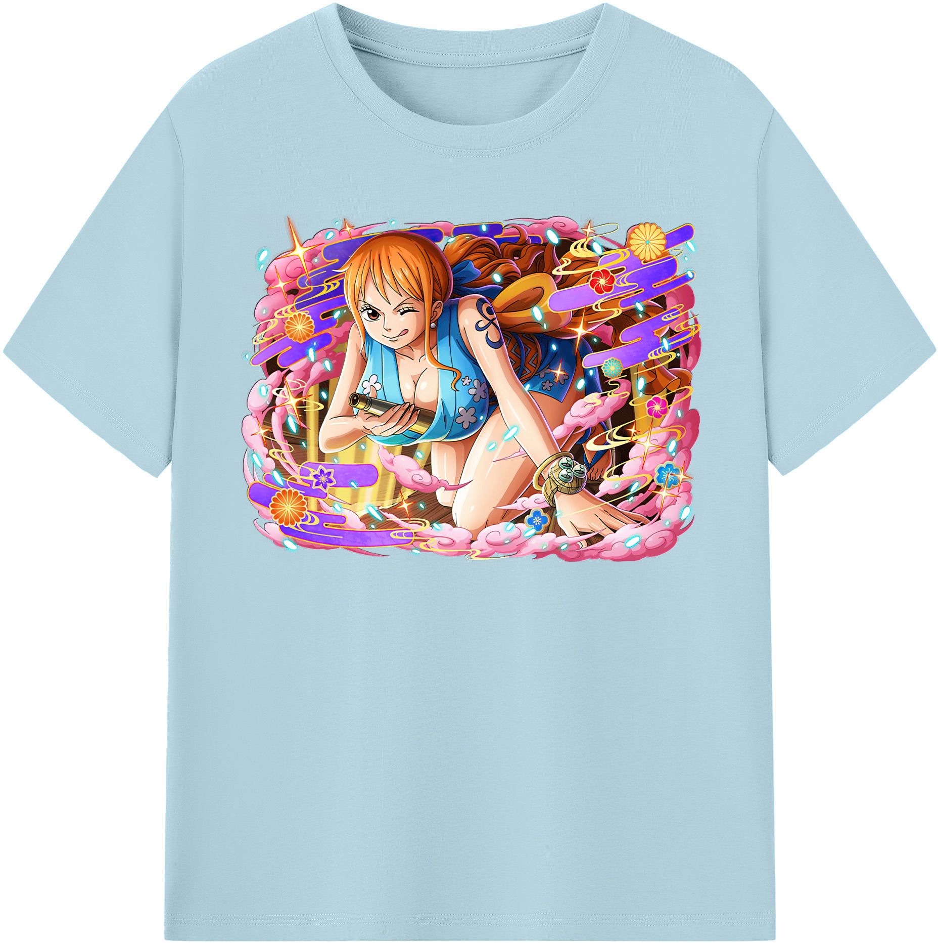 ワンピース ナミ ONE PIECE Nami 綿100％半袖Tシャツ（フロントプリント）